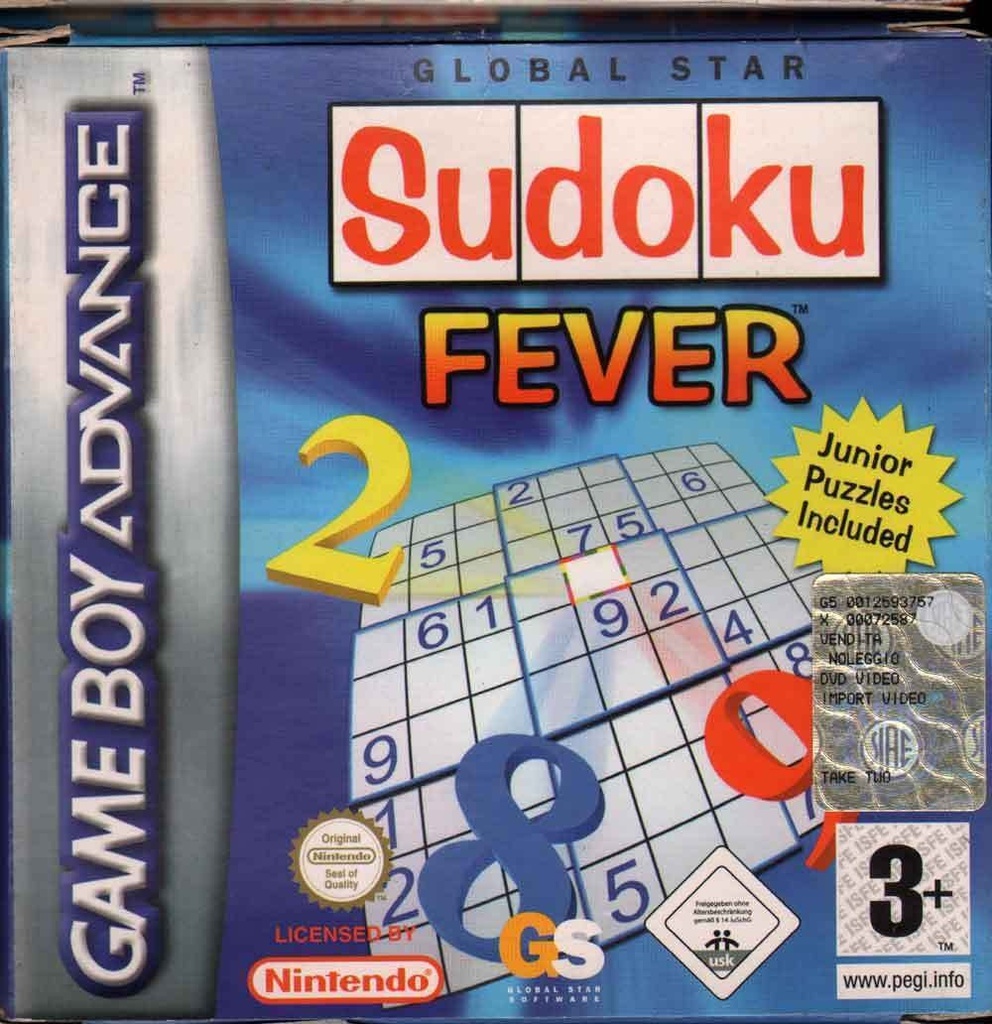 [5026555041218] Sudoku Fever Game Boy Advance GBA Nuovo 5026555041218
