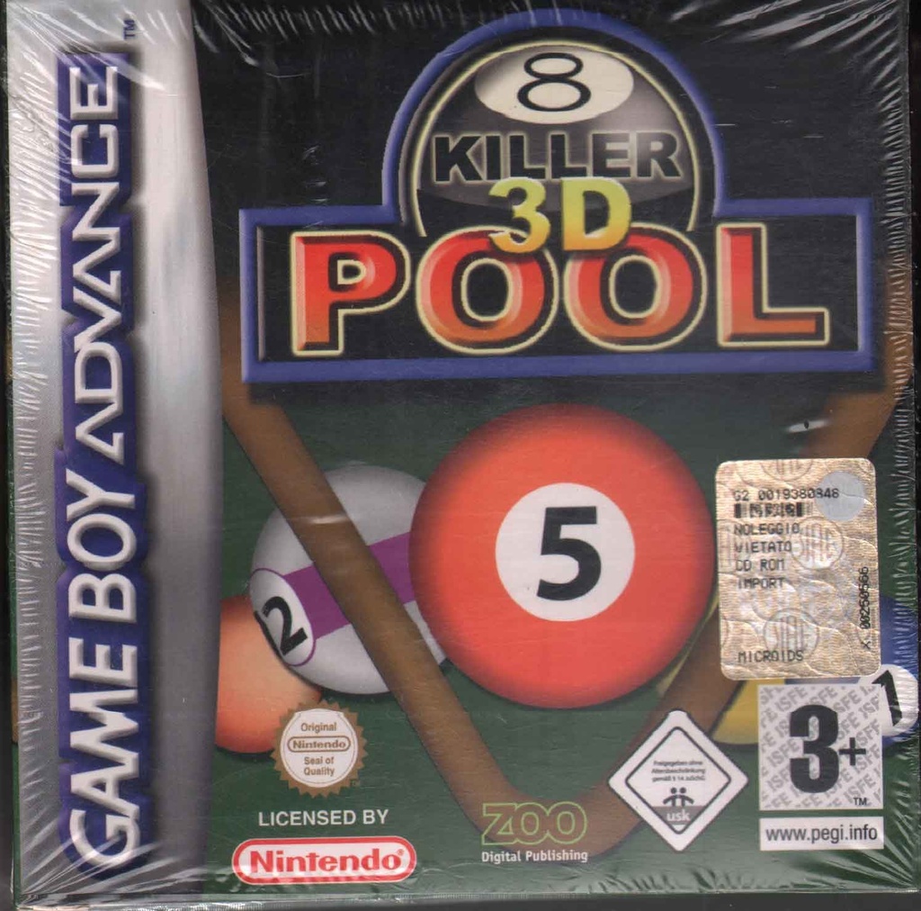 [5060034552895] Killer Pool 3D Videogioco Game Boy Atari Sigillato