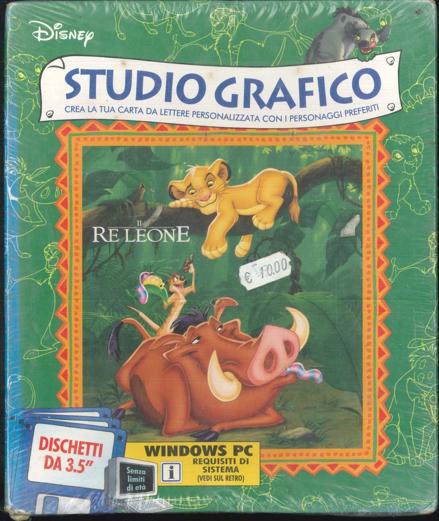 [8007038732011] Studio Grafico - Il Re Leone Disney Interactive Windows Videogioco Sigillato