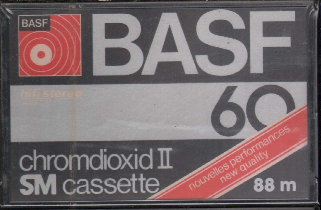 [6088] BASF Chromdioxid II SM Cassette 60 - 88 m / Cromo Diossido Cassette Sigillata