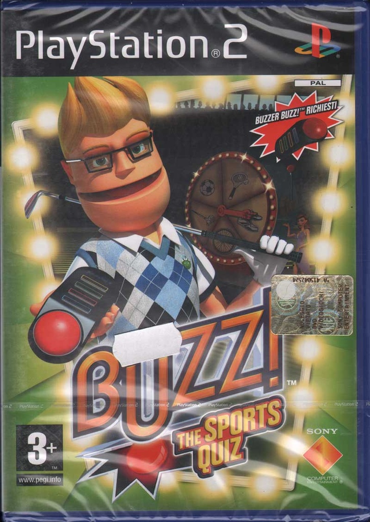[0711719696179] Buzz The Sport Quiz SOLO Gioco NO Pulsanti Playstation 2 PS2 Sony Sigillato