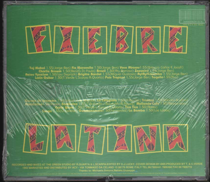 Fiebre Latina (House Remixes) CD Jewel Box Various