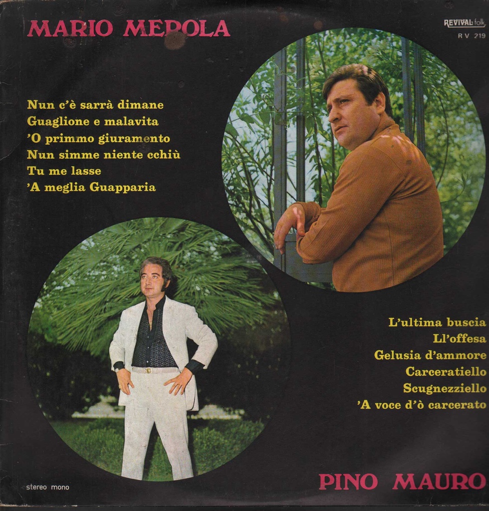 Omonimo / Same Lp 33 Giri Mario Merola, Pino Mauro