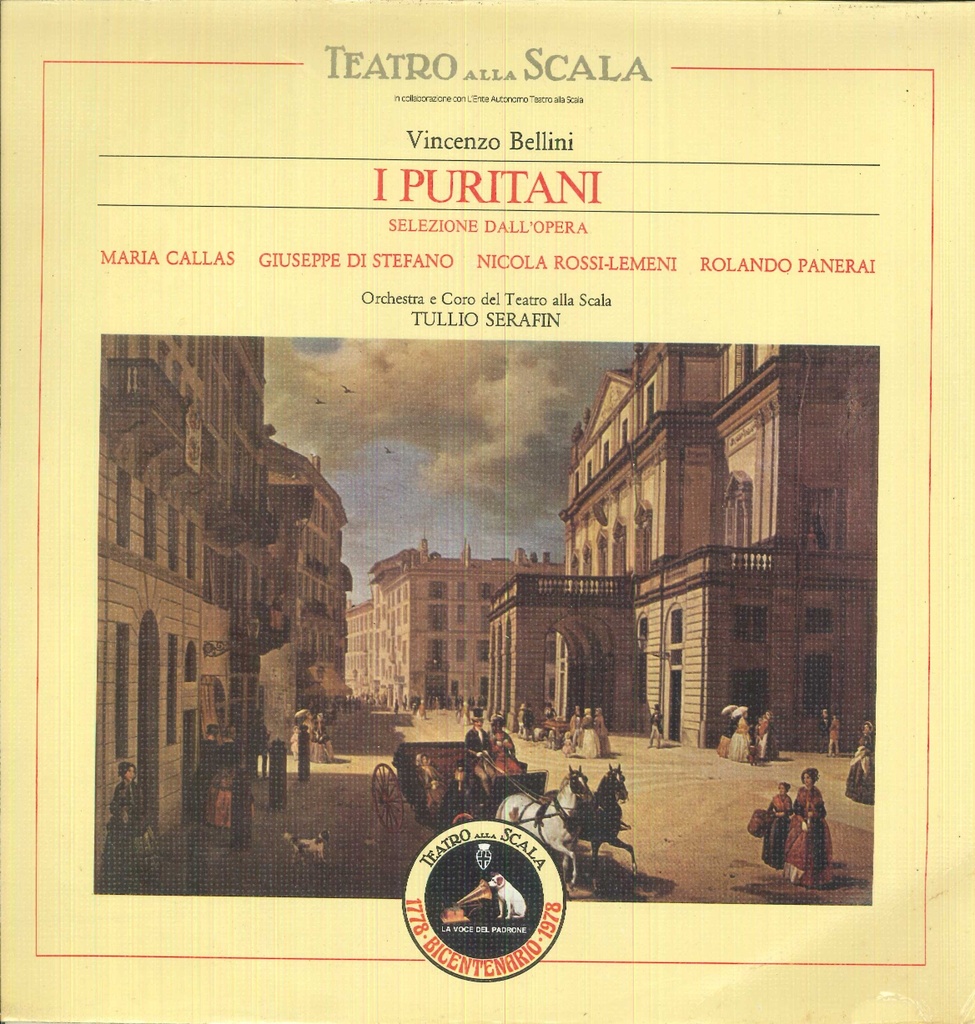 I Puritani Lp 33 Giri Bellini,Callas, Di Stefano, Lemeni, Panerai
