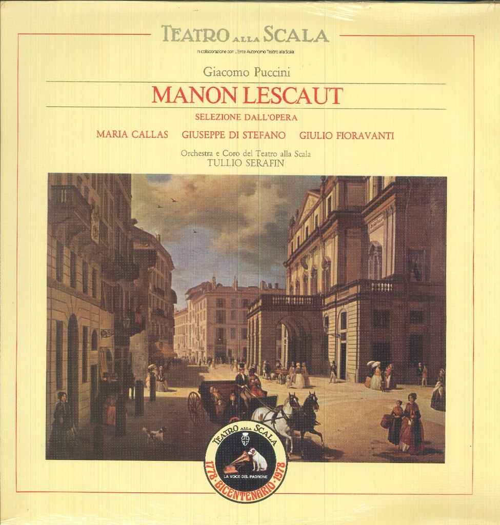 Manon Lescaut Lp 33 Giri Puccini, Callas, Di Stefano, Fioravanti