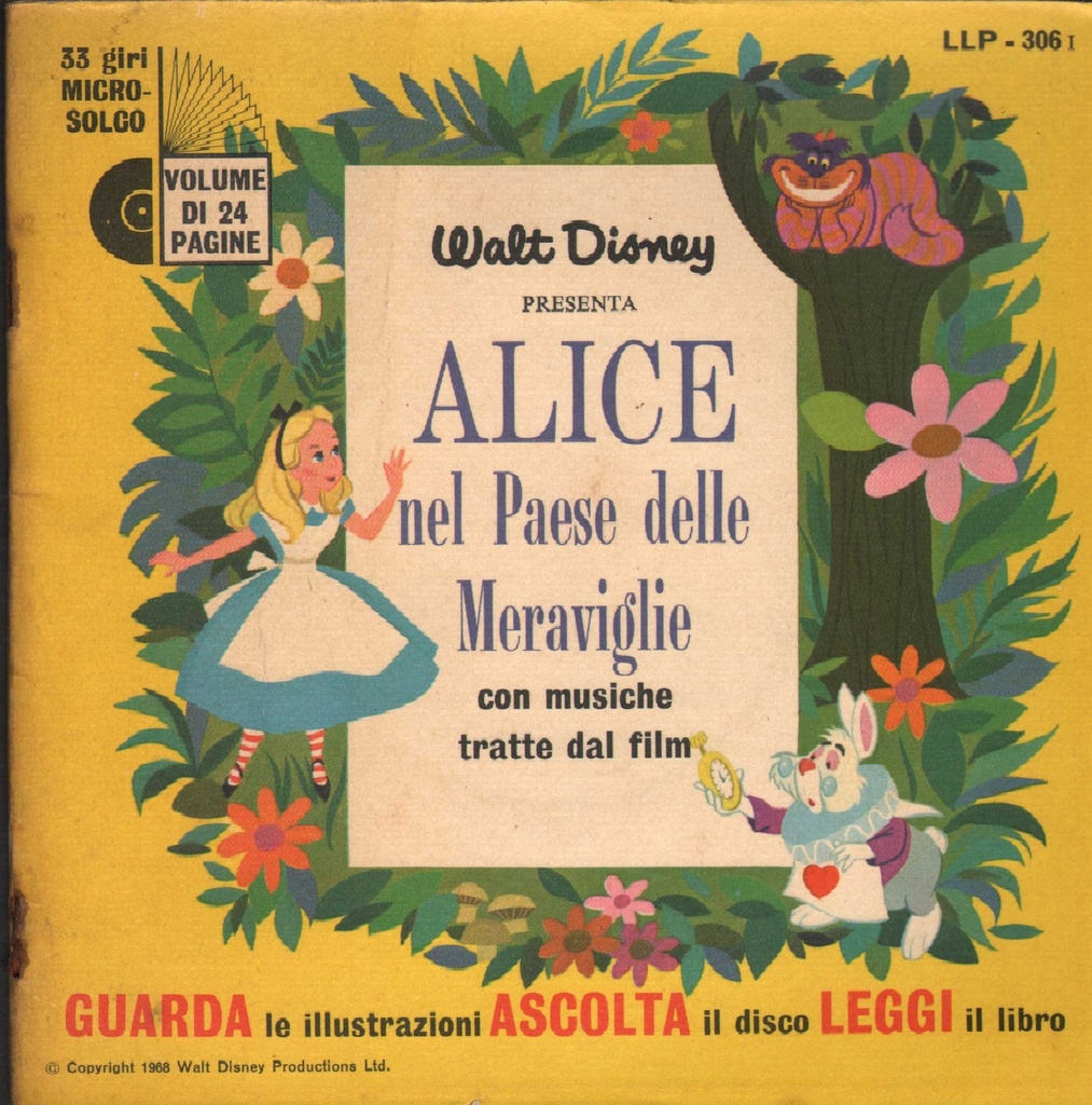 Alice Nel Paese Delle Meraviglie Vinile 45 giri 7" Walt Disney