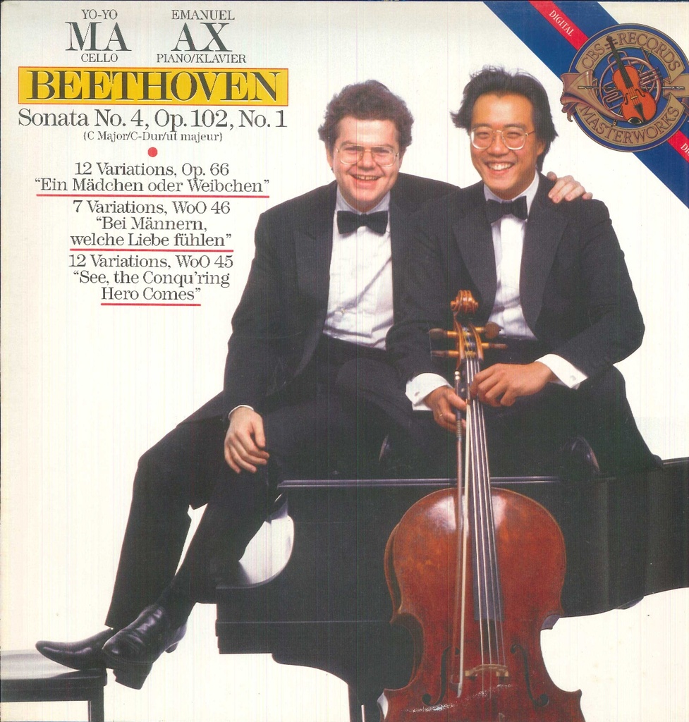 Sonata No. 4, Op. 102, No. 1 Lp 33 Giri Beethoven, Yo-Yo Ma, Emanuel Ax