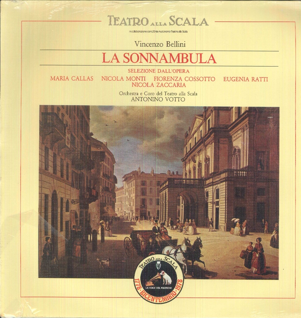 La Sonnambula - Selezione Dall'Opera Lp 33 Giri Vincenzo Bellini