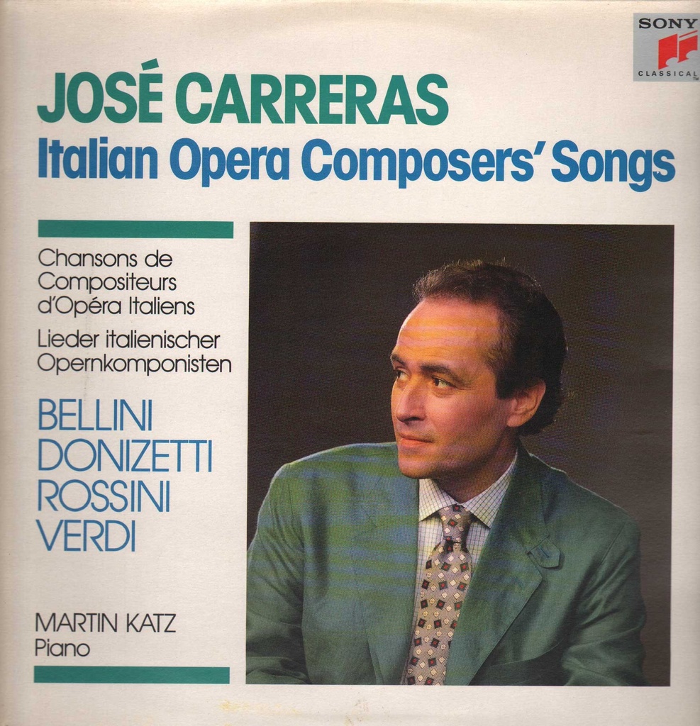Italian Opera Composers' Songs Lp 33 Giri José Carreras