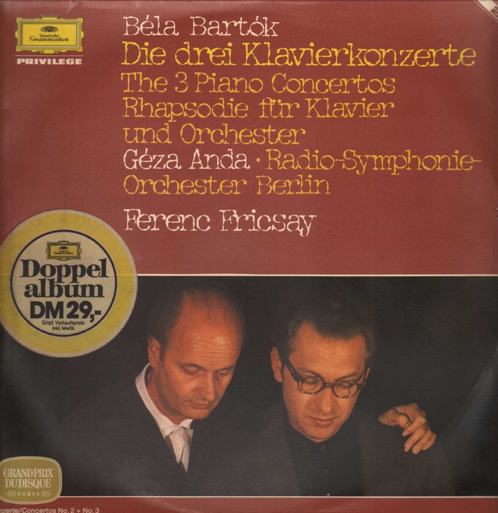 The 3 Piano Concertos Doppio Lp 33 Giri Bartok, Anda, Fricsay