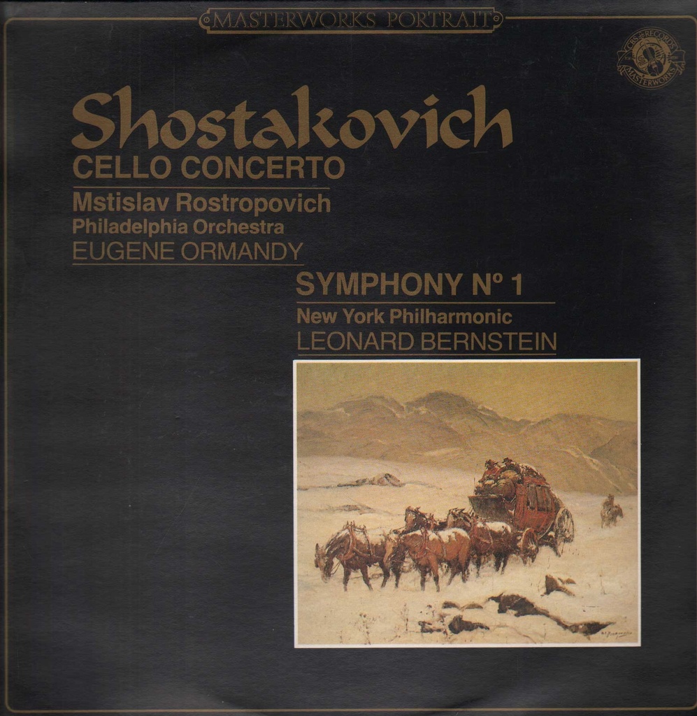 Symphony N.1 / Cello Concertos N.1 Lp 33 Giri Shostakovich, Bernstein