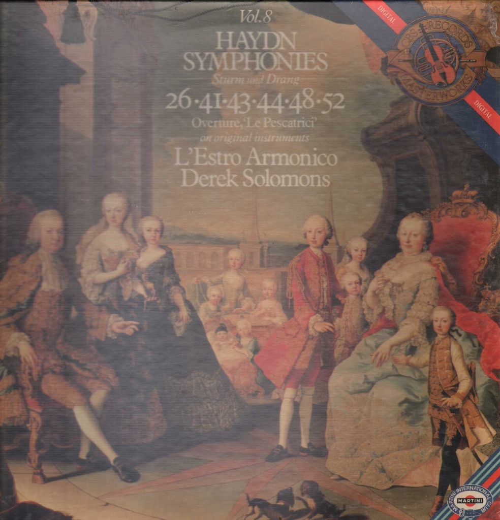 Vol. 8 · Symphonies · Sturm Und Drang · 26 · 41 · 43 · 44 · 48 · 52 · Overture, ‘Le Pescatrici Box 3 Lp Haydn, L'Estro Armonico, Solomons