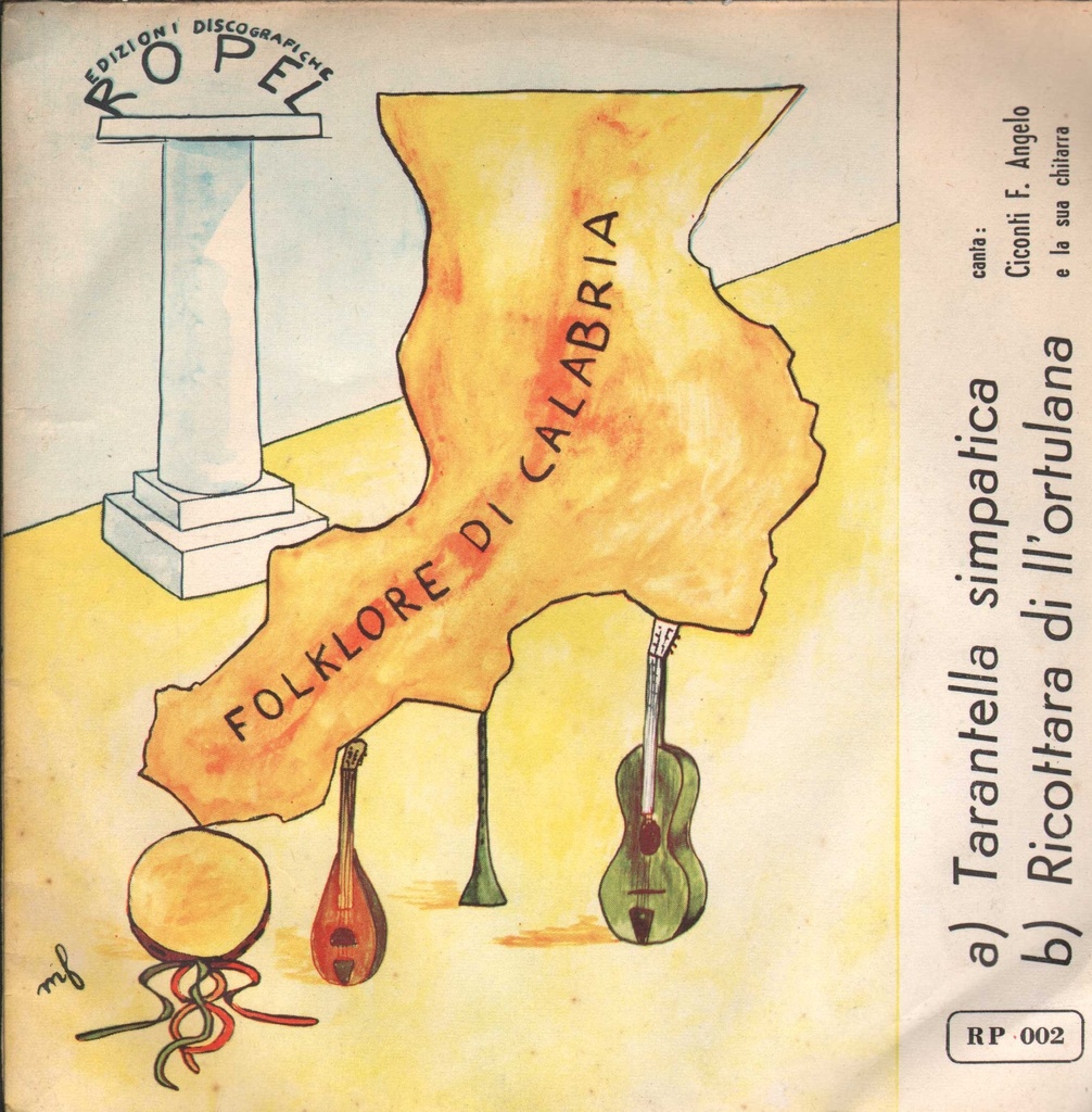 Tarantella Simpatica / Ricottara Di ll'Ortulana Vinile 45 giri 7" Angelo Ciconti