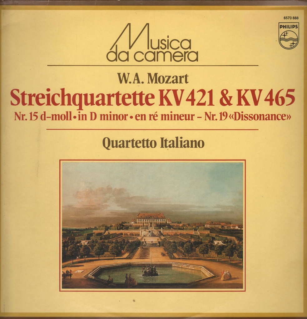 Streichquartette KV 421 & KV 465 Lp 33 Giri Mozart, Quartetto Italiano