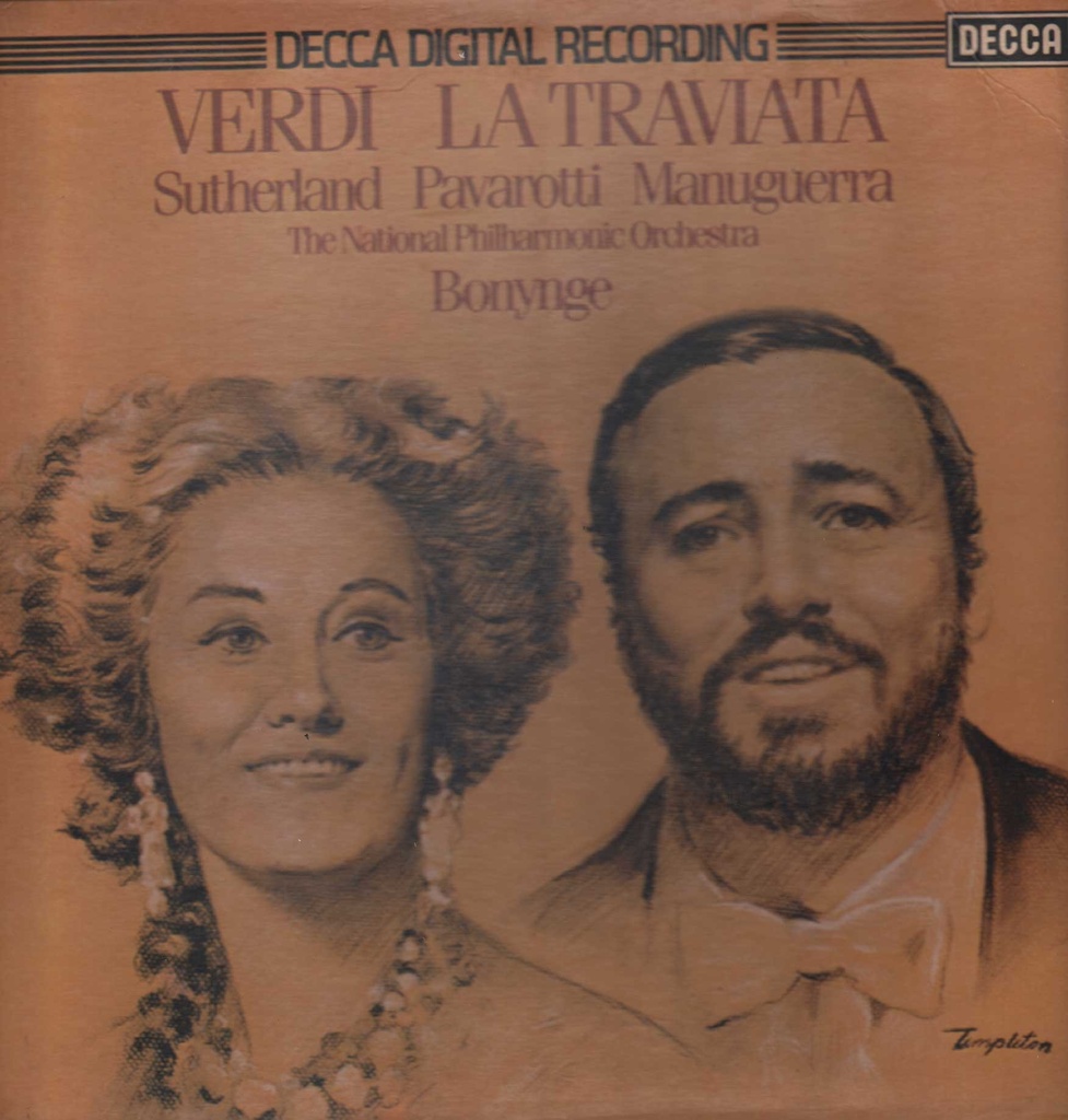 La Traviata Box 3 Lp Verdi, Sutherland, Pavarotti, Manuguerra