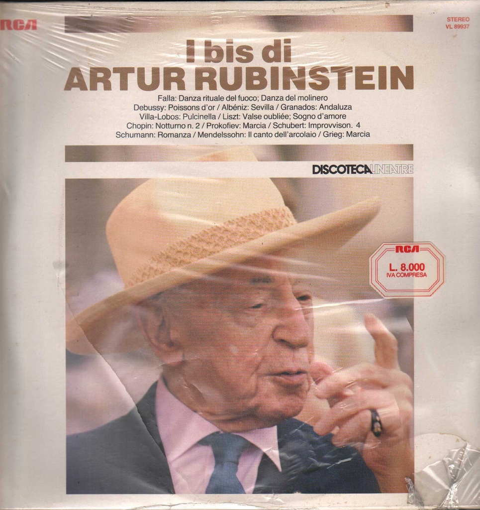 I Bis Di Artur Rubinstein Lp 33 Giri Arthur Rubinstein