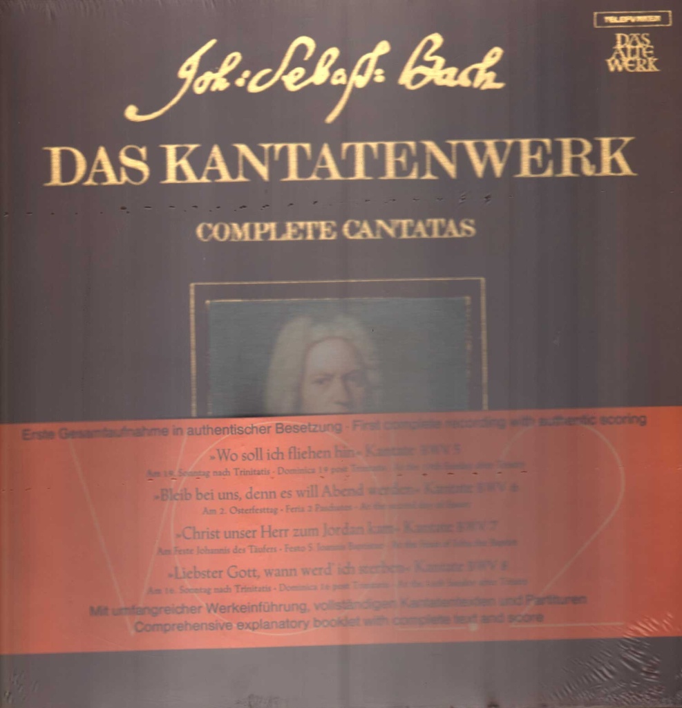Kantatenwerk, Complete Cantatas, BWV 5-8 Vol. 2 Box 2 Lp Johann Sebastian Bach