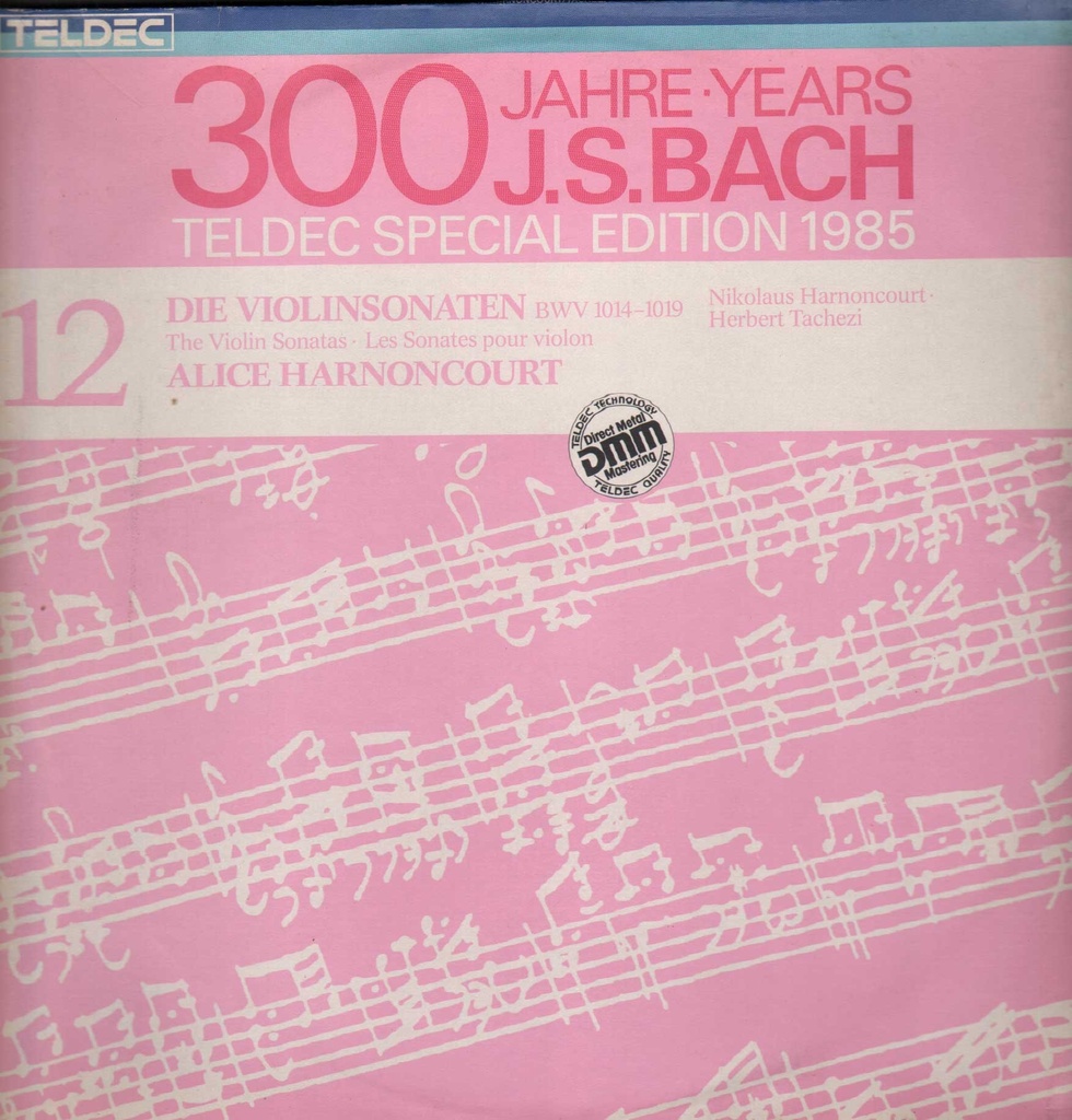 Die Violinsonaten Doppio Lp 33 Giri Bach, Harnoncourt, Tachezi