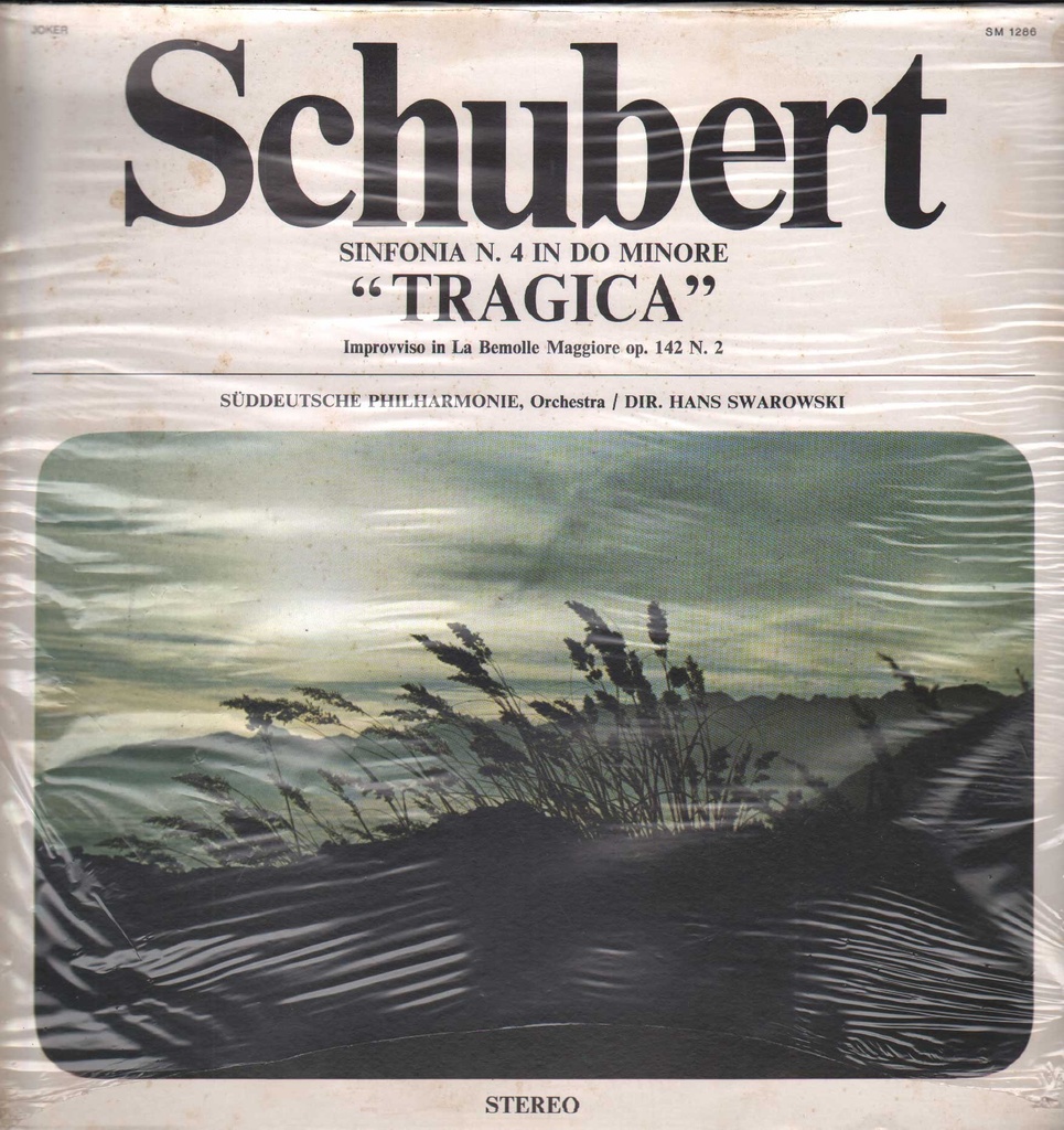 Tragica - Sinfonia N. 4 In Do Minore Lp 33 Giri Franz Schubert