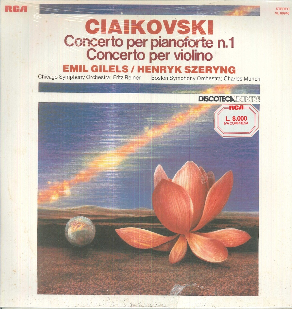 Concerto Per Pianoforte N°1 / Concerto Per Violino Lp 33 Giri Ciaikovski, Szeryng, Gilels