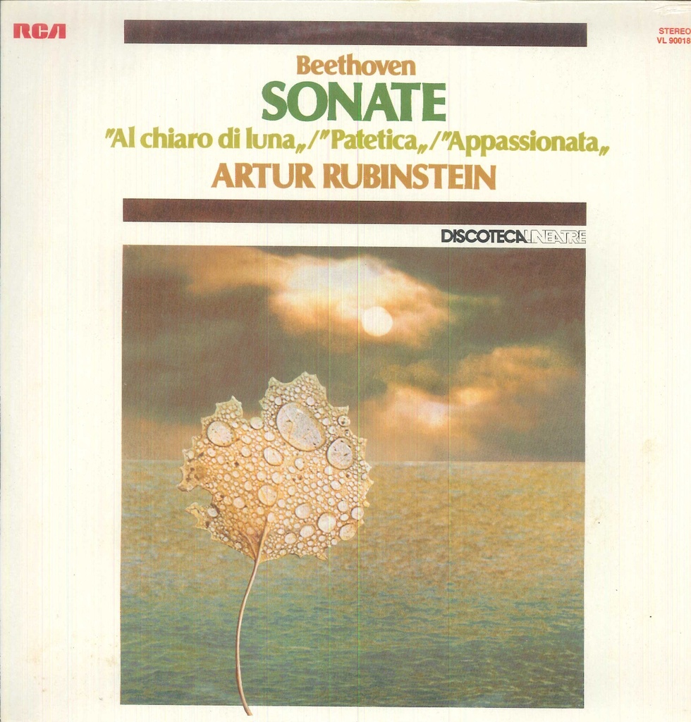 Sonate, Al chiar Di Luna, Patetica, Appassionata Lp 33 Giri Rubinstein, Beethoven