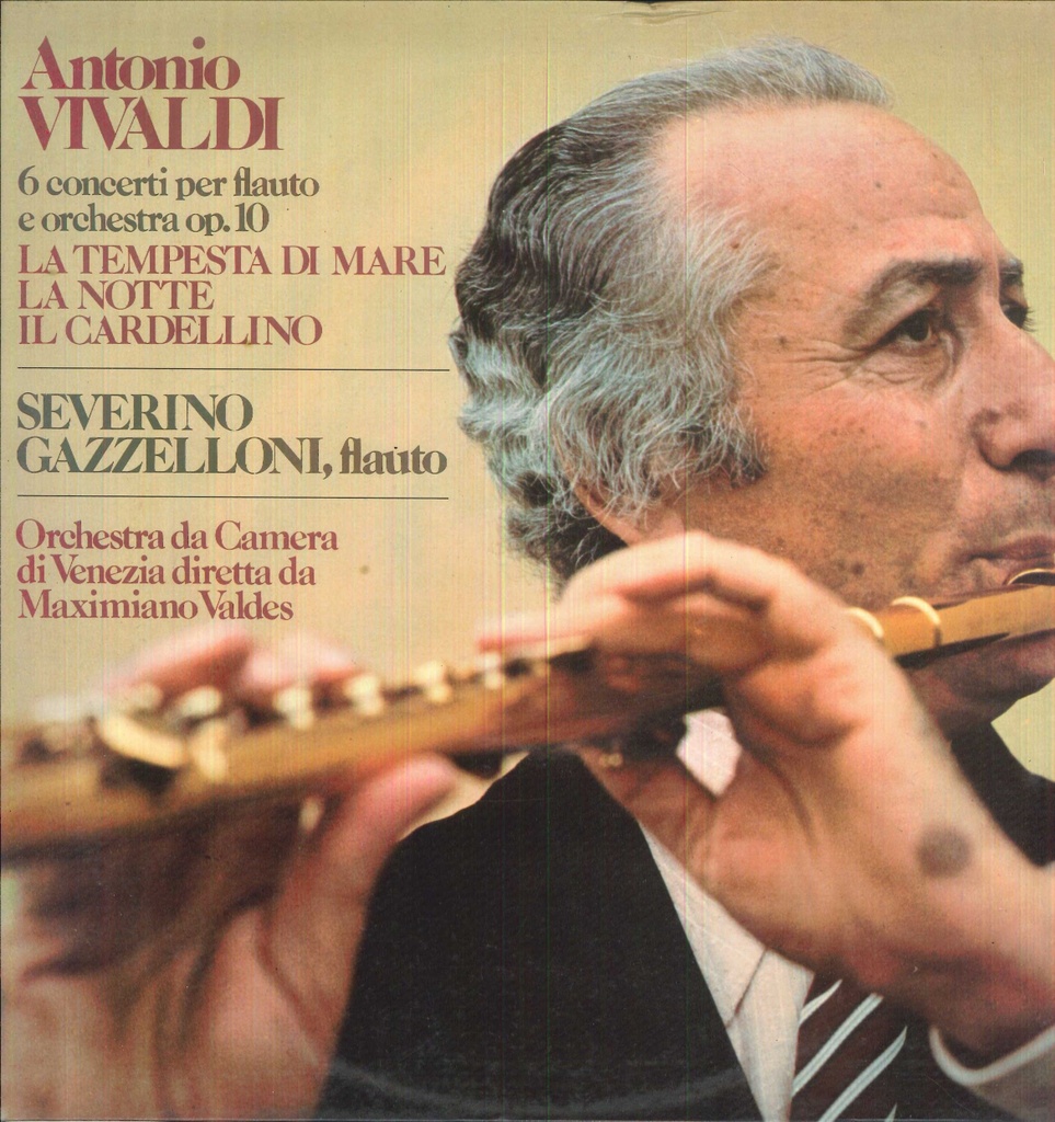 6 Concerti Per Flauto E Orchestra Op. 10 Lp 33 Giri Vivaldi, Gazzelloni