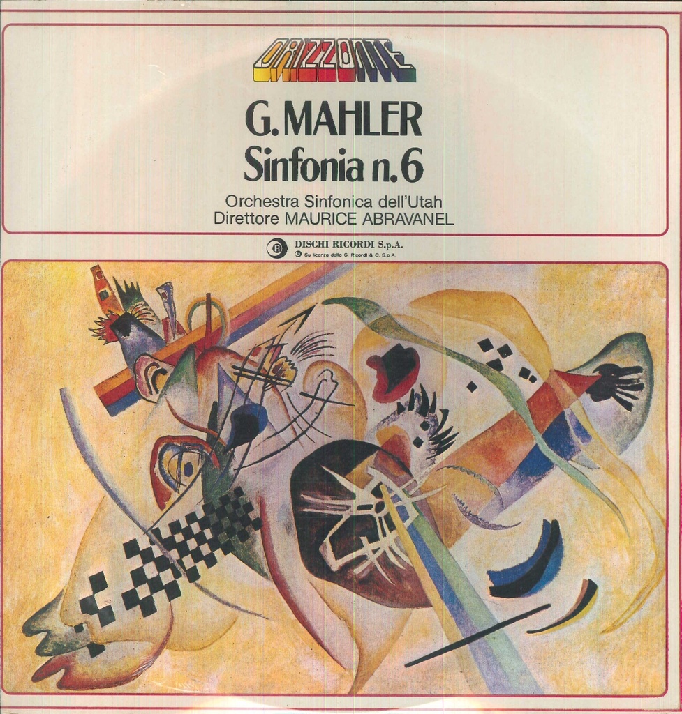 Sinfonia N.6 Lp 33 Giri Mahler, Orchestra Sinfonica Dell'Utah