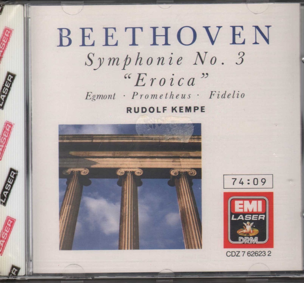 Symphonie No. 3 "Eroica" • Egmont • Prometheus • Fidelio CD Jewel Box Beethoven, Kempe