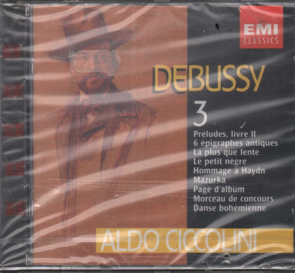 Debussy Oeuvre Piano 3 CD Jewel Box Aldo Ciccolini