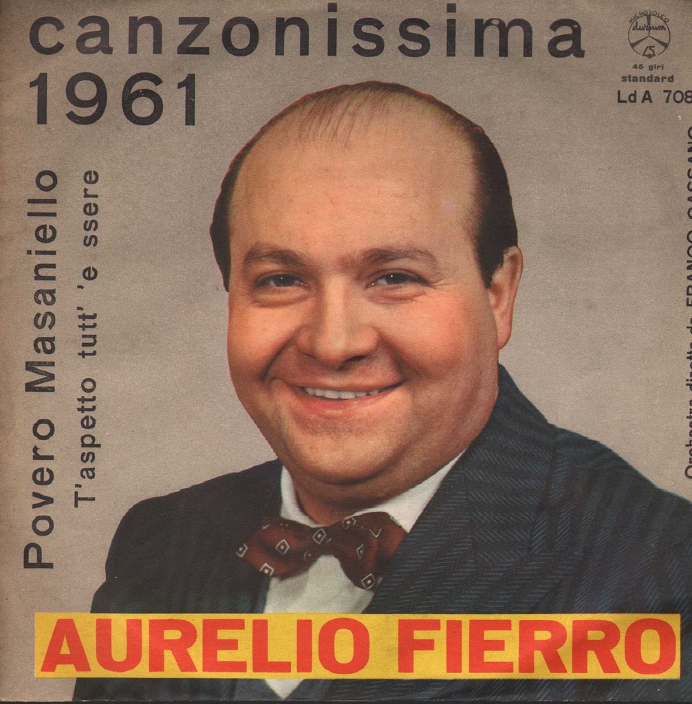 Masianello / T'Aspetto Tutt' 'E Ssere Vinile 45 giri 7" Aurelio Fierro