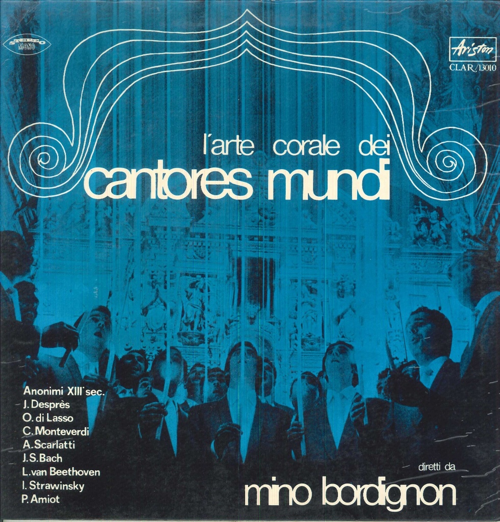 L'Arte Corale Dei Cantores Mundi Lp 33 Giri Mino Bordignon