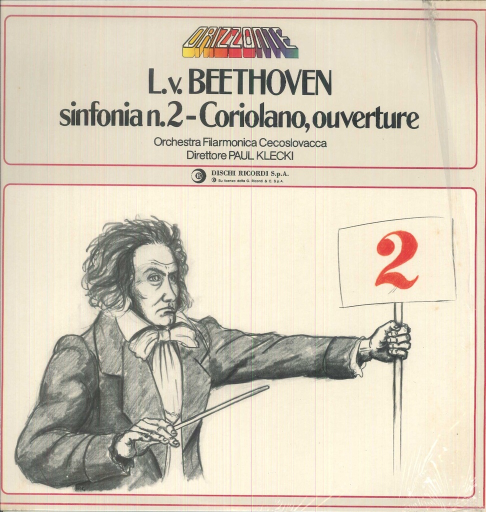 Sinfonia N.2 Coriolano, Ouverture Lp 33 Giri Beethoven, Klecki