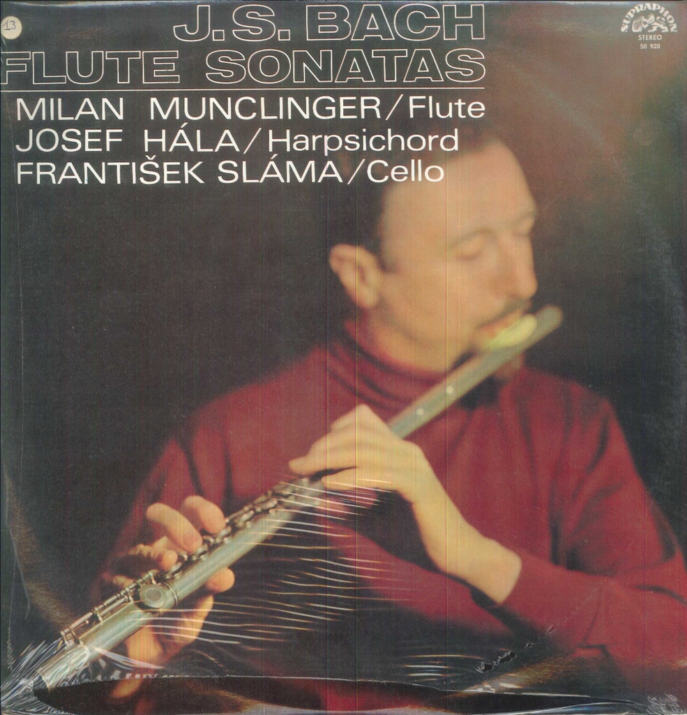 Flute Sonatas Lp 33 Giri Bach, Munclinger, Hala, Slama