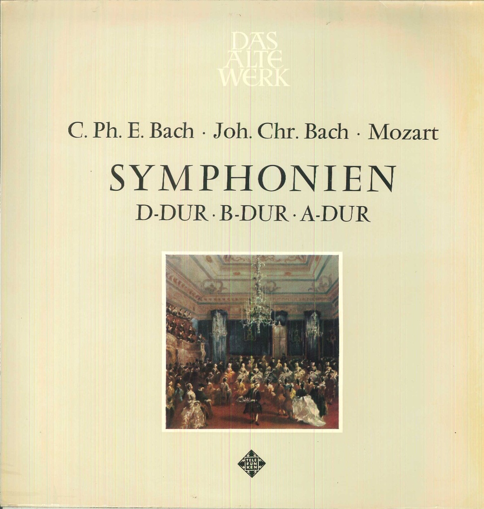 Symphonien D-Dur • B-Dur • A-Dur Lp 33 Giri C. Ph. E. Bach, Joh. Chr. Bach, Mozart