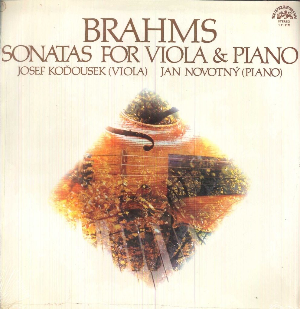 Sonatas For Viola & Piano Lp 33 Giri Brahms - Josef Koďousek, Jan Novotný