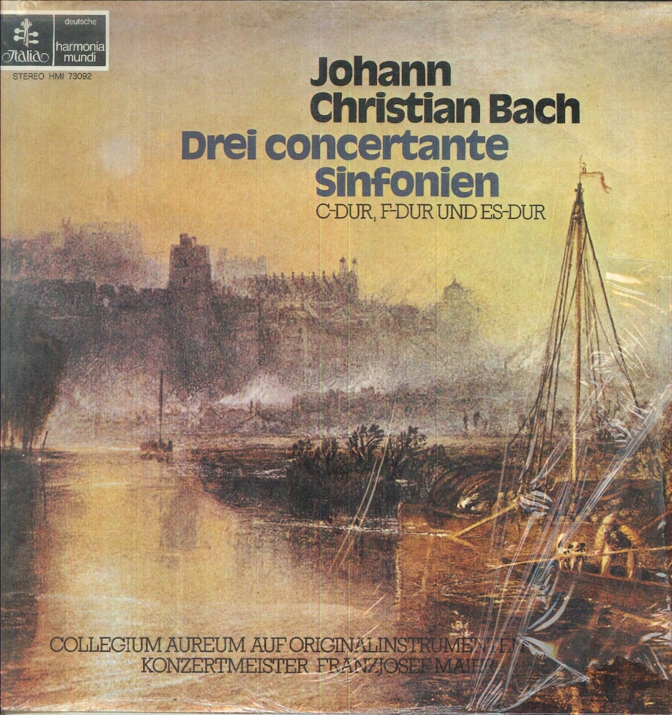Drei Concertante Sinfonien Lp 33 Giri J. C. Bach, Maier