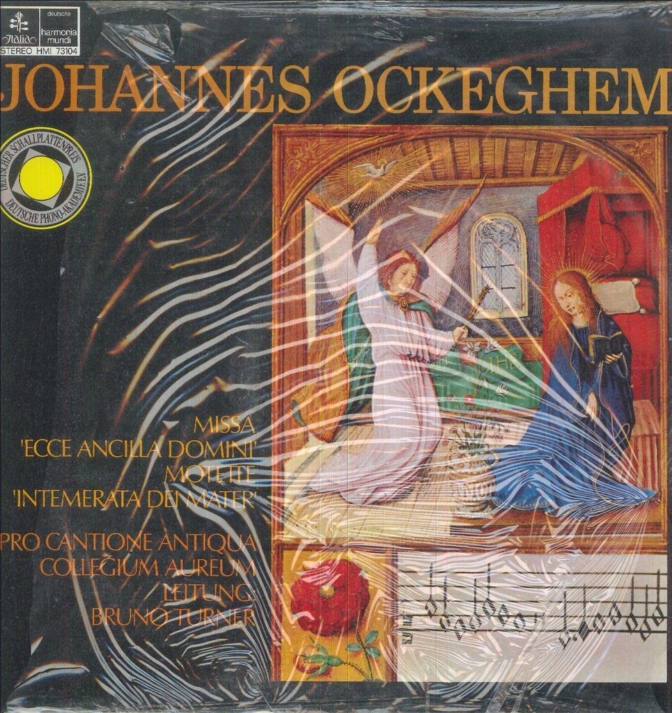 Missa "Ecce Ancilla Domine" • Motette "Intemerata Dei Mater Lp 33 Giri Ockeghem, Turner