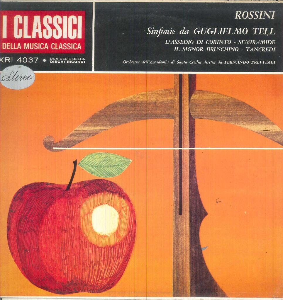 Rossini: Sinfonie Lp 33 Giri Orchestra, Accademia S. Cecilia, Previtali