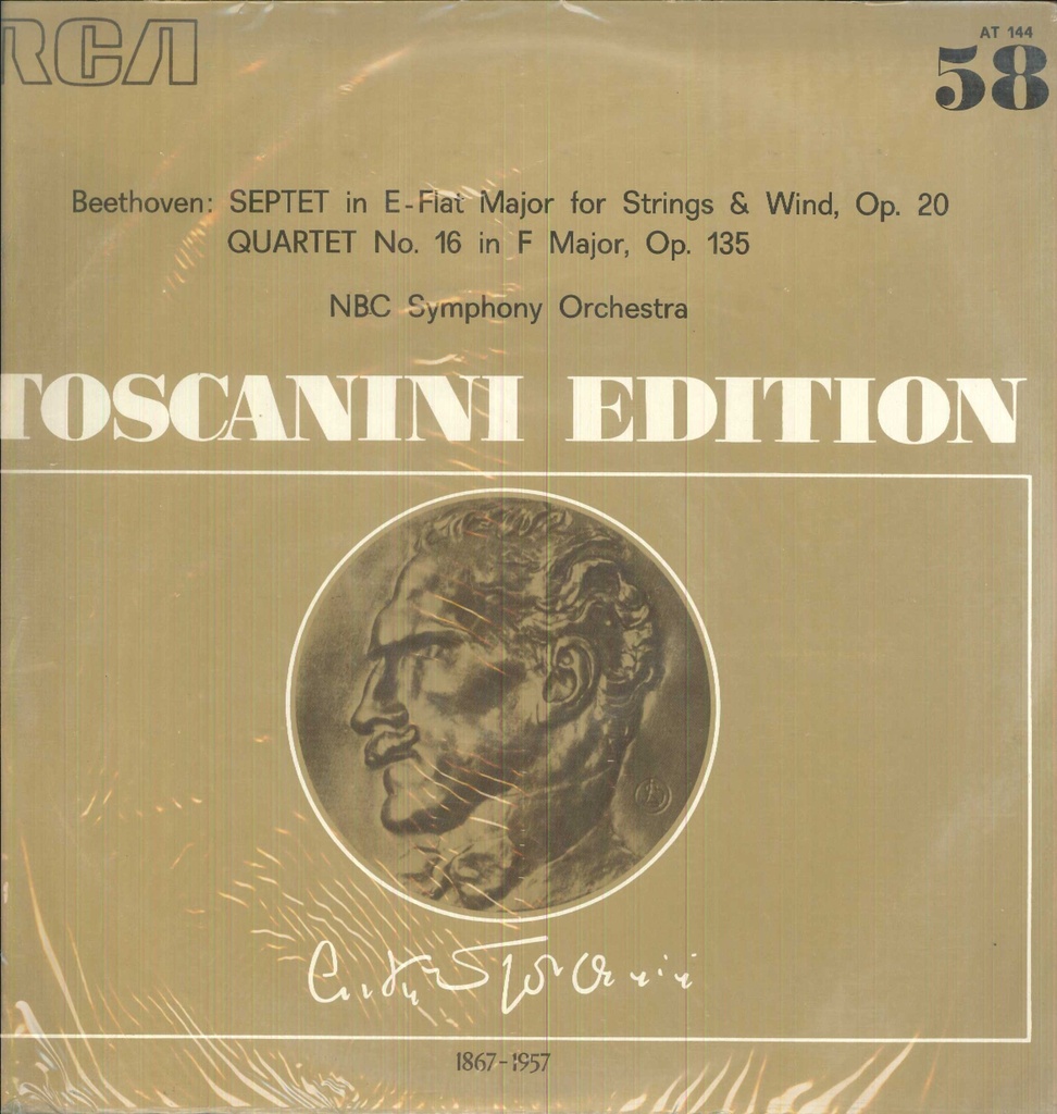 Septet In E Flat Major, Quartett N.16 In F Major Lp 33 Giri Beethoven, Toscanini