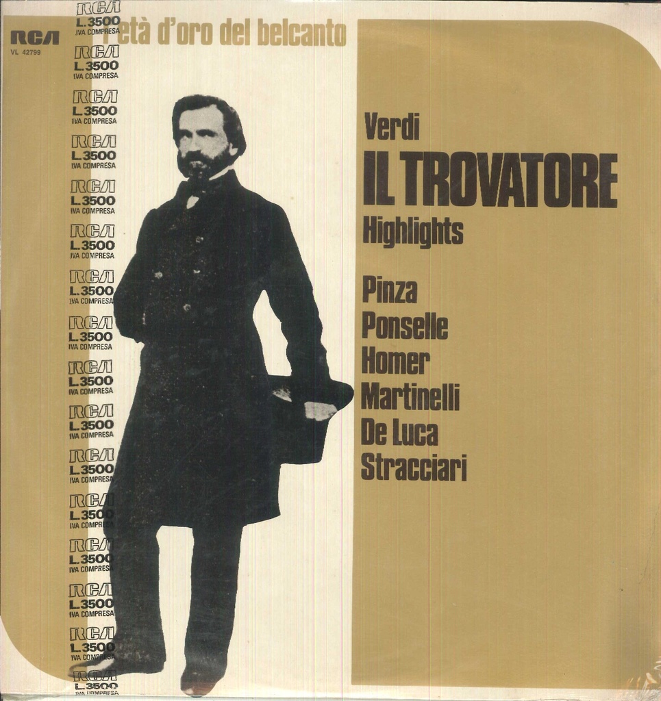 Il Trovatore Highlights Lp 33 Giri Verdi - Pinza, Ponselle, Homer, Martinelli