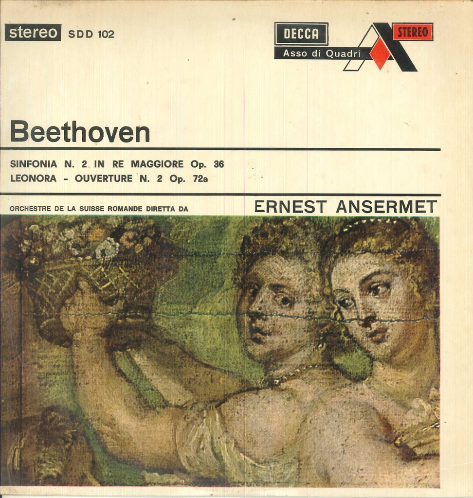 Sinfonia N.2 In Re Maggiore Op.36 / Leonora - Ouverture N.2 Op. 72a Lp 33 Giri Ansermet, Beethoven