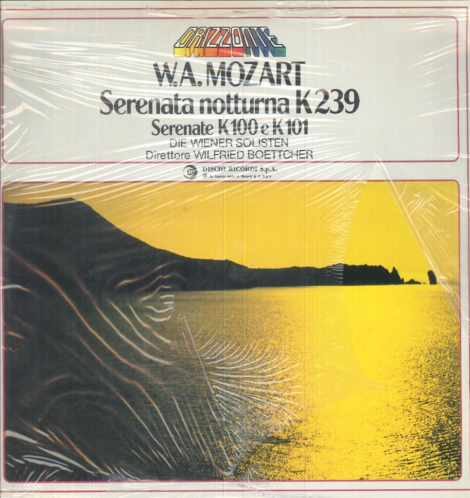 Serenata notturna K239 serenateK100eK101 Lp 33 Giri Mozart