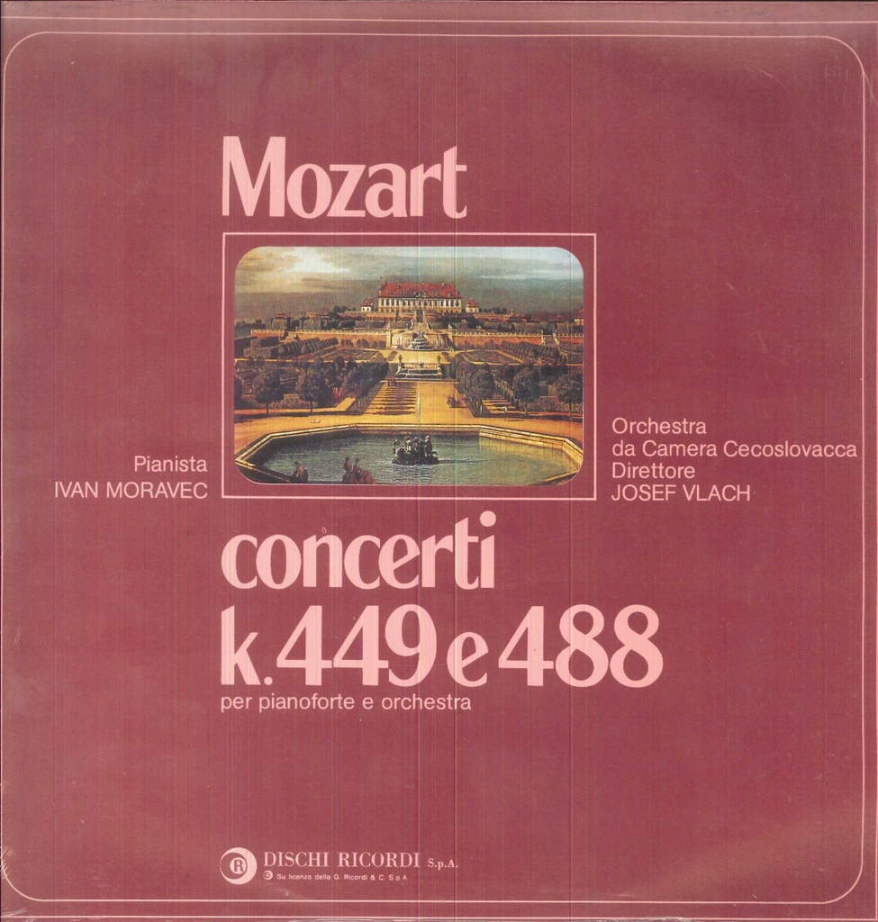 Concerti K. 449 E 488 Per Pianoforte E Orchestra Lp 33 Giri Mozart, Moravec, Vlach