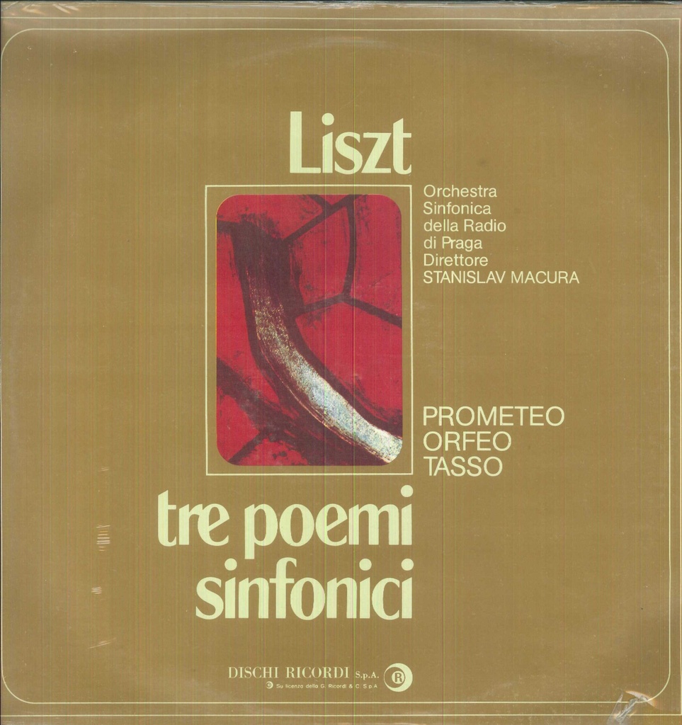 Tre Poemi Sinfonici, Prometeo, Orfeo,Tasso Lp 33 Giri Liszt, Macura