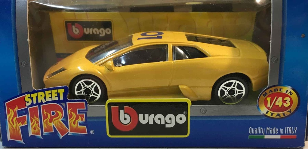 [8002455041005] Burago Lamborghini Murcielago Gialla 01 Street Fire - Scala 1:43 Nuova