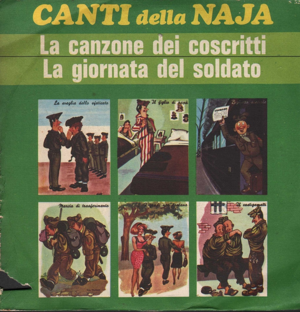 I Canti Della Naja Vinile 45 giri 7" Fred Burba e Gianni Traversi