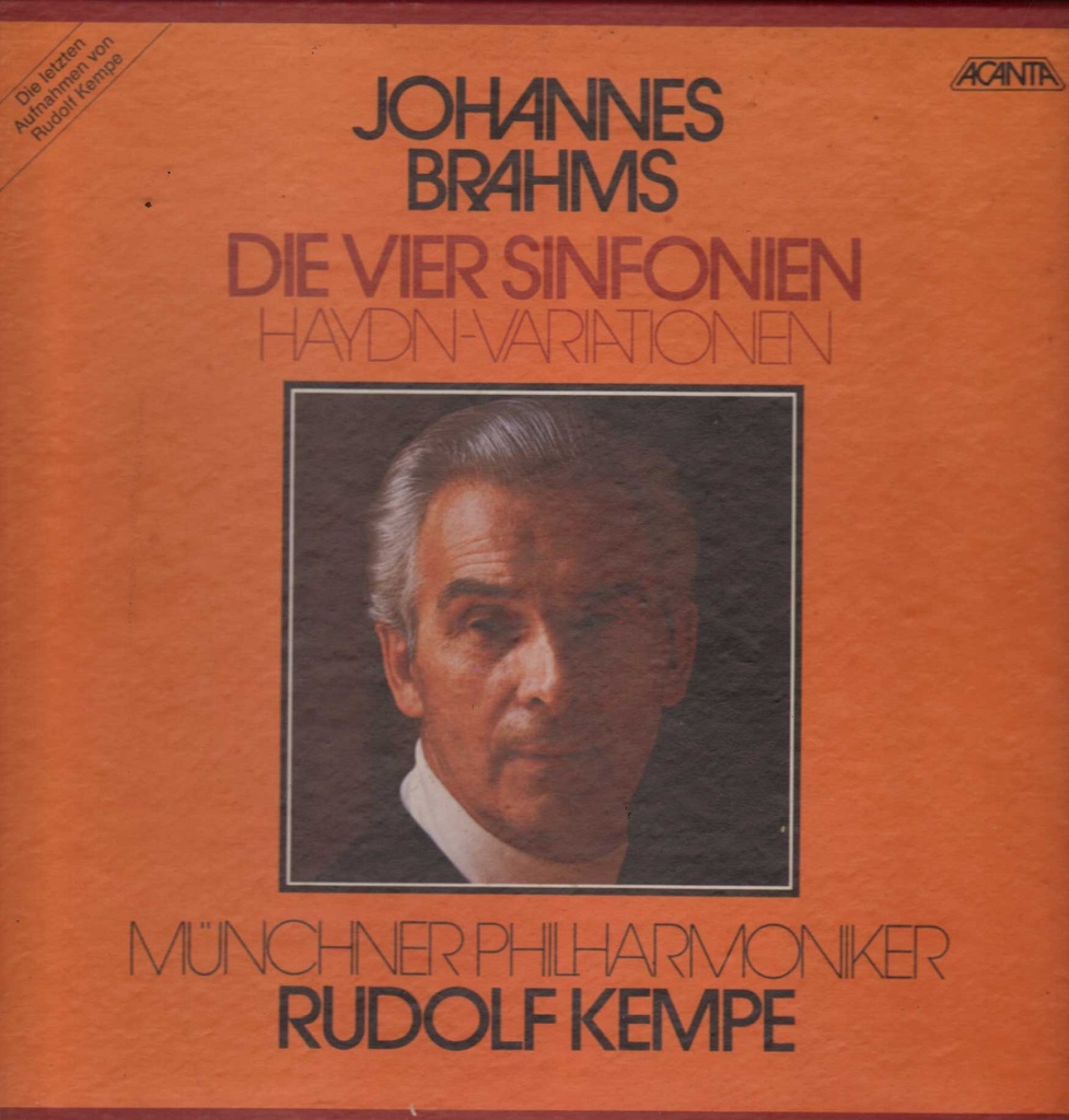 Die Vier Sinfonien / Haydn-Variationen Box 4 Lp Brahms, Kempe
