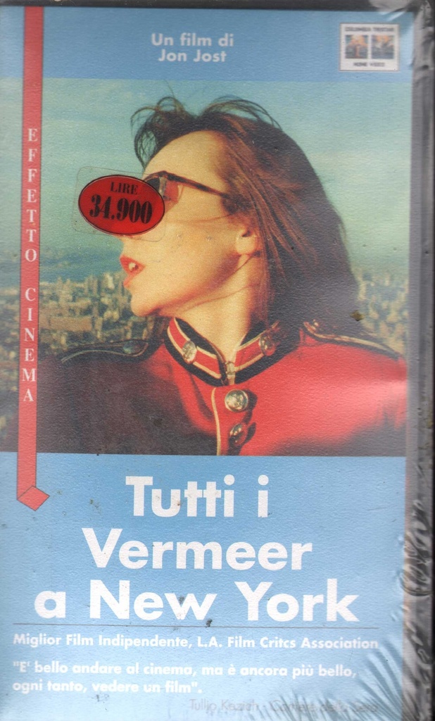 Tutti I Vermeers A New York VHS Jon Jost / 8013123701824 Sigillato
