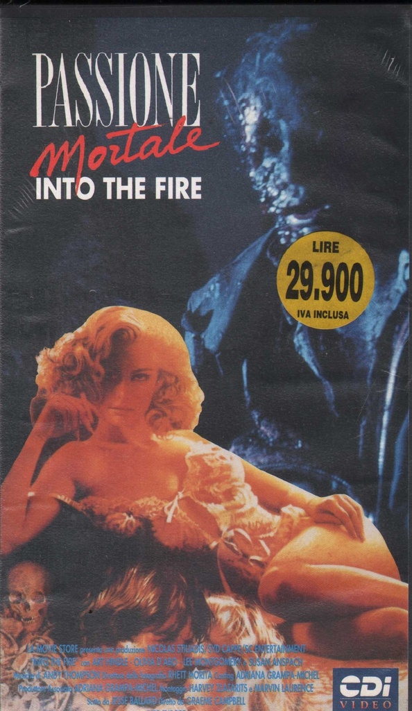 Passione Mortale, Into The Fire VHS Graeme Campbell / 8012812841629 Sigillato