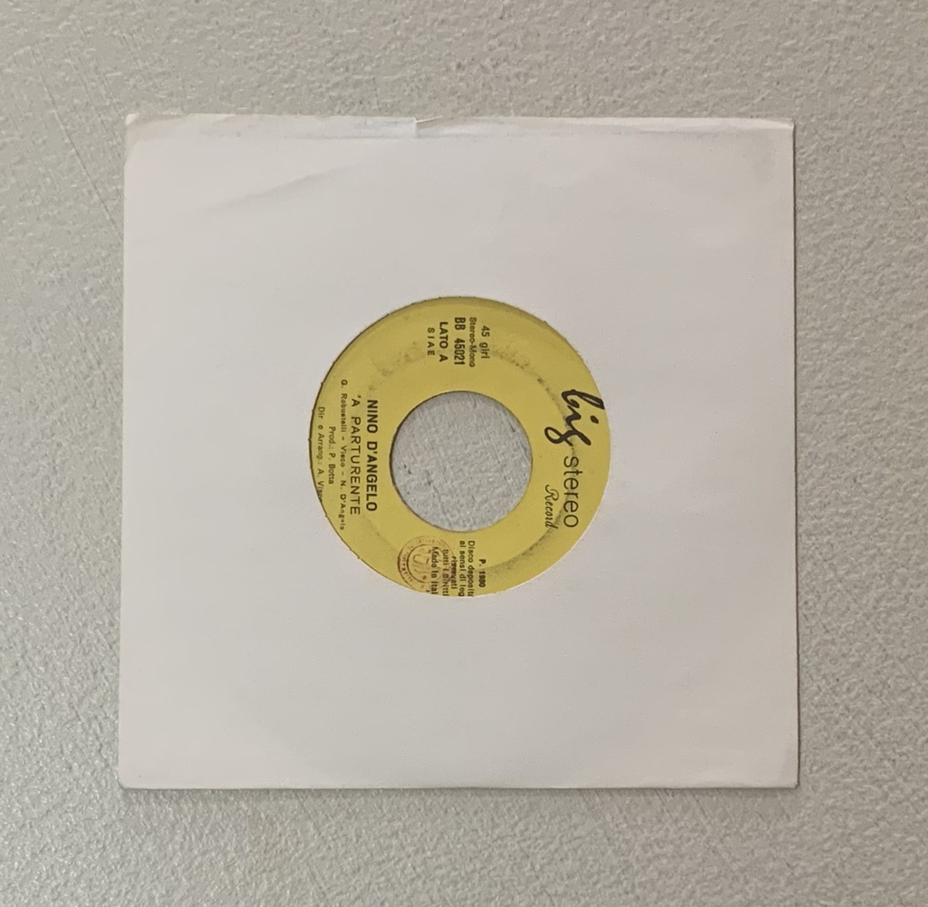 'A Parturente Vinile 45 giri 7" Francesco Calabrese